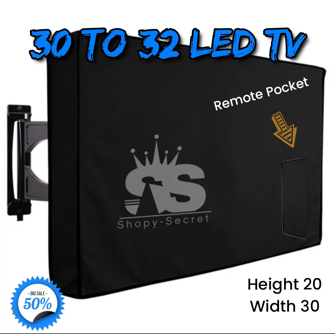 TV DUST COVER / LCD PROTECTOR WITH REMOTE HOLDER DUST COVER ALL SIZES AVAILABLE