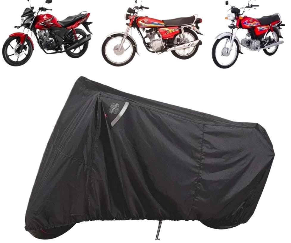 Full Size Motorcycle Motorbike 70 - 125cc Bike Cover Dust Proof Top Parking Cover