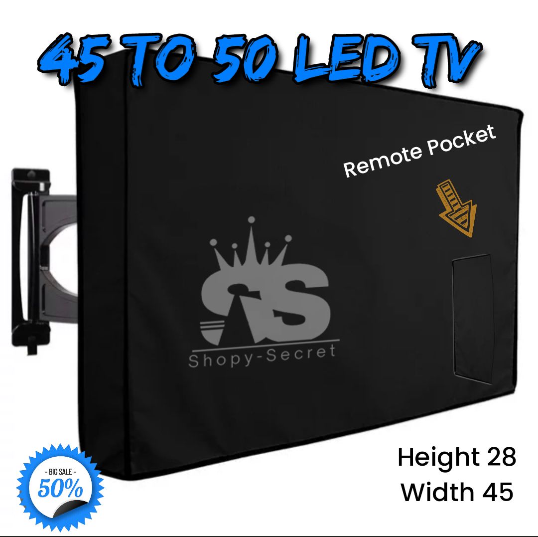 TV DUST COVER / LCD PROTECTOR WITH REMOTE HOLDER DUST COVER ALL SIZES AVAILABLE