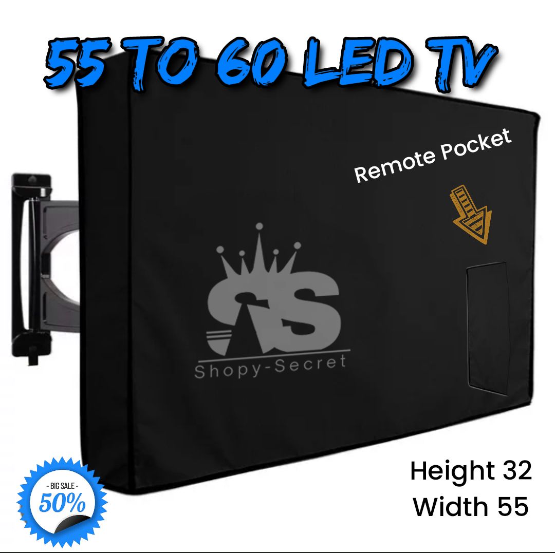 TV DUST COVER / LCD PROTECTOR WITH REMOTE HOLDER DUST COVER ALL SIZES AVAILABLE