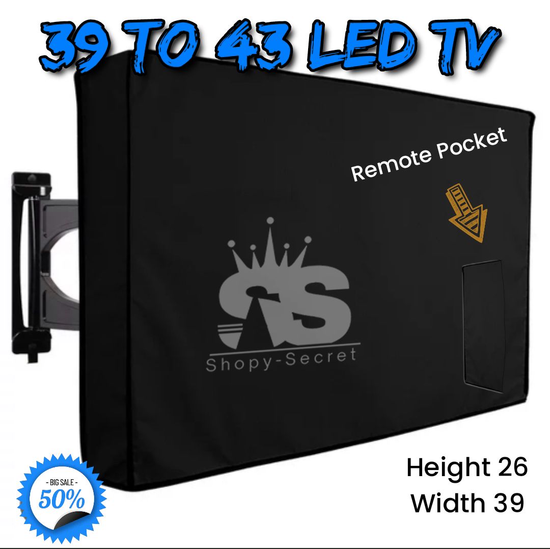 TV DUST COVER / LCD PROTECTOR WITH REMOTE HOLDER DUST COVER ALL SIZES AVAILABLE