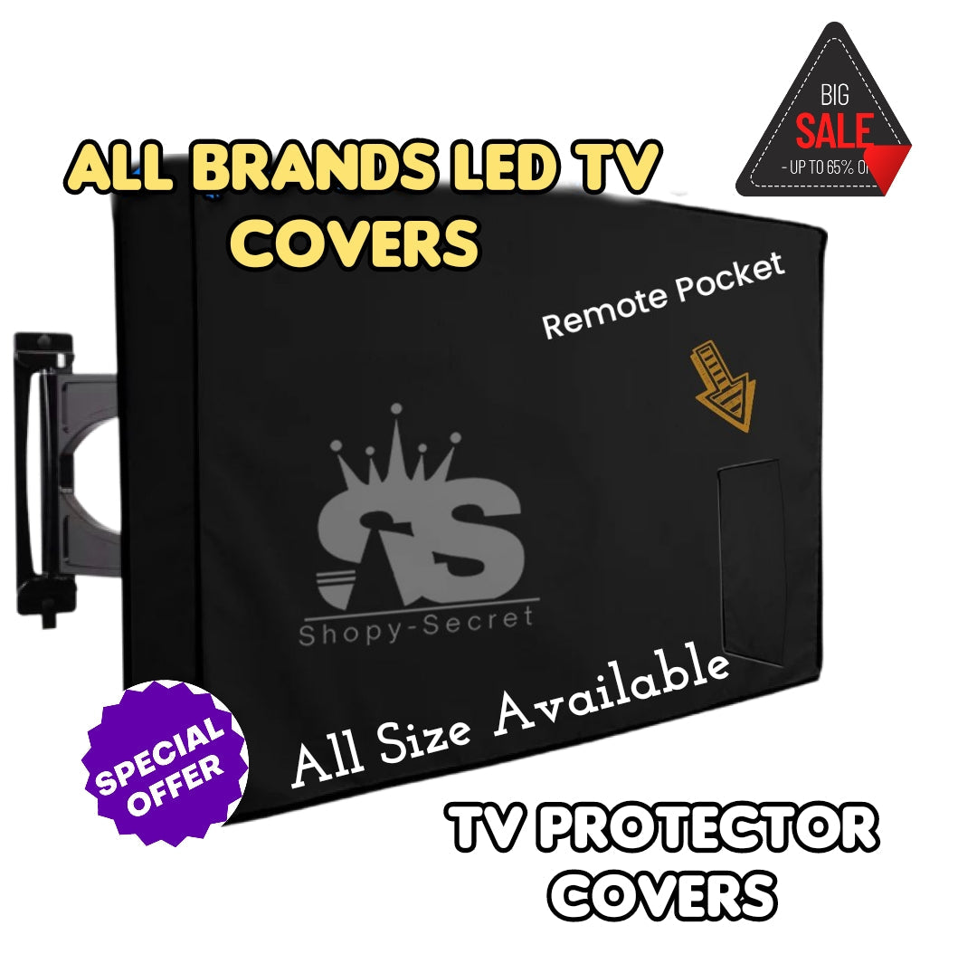 TV DUST COVER / LCD PROTECTOR WITH REMOTE HOLDER DUST COVER ALL SIZES AVAILABLE
