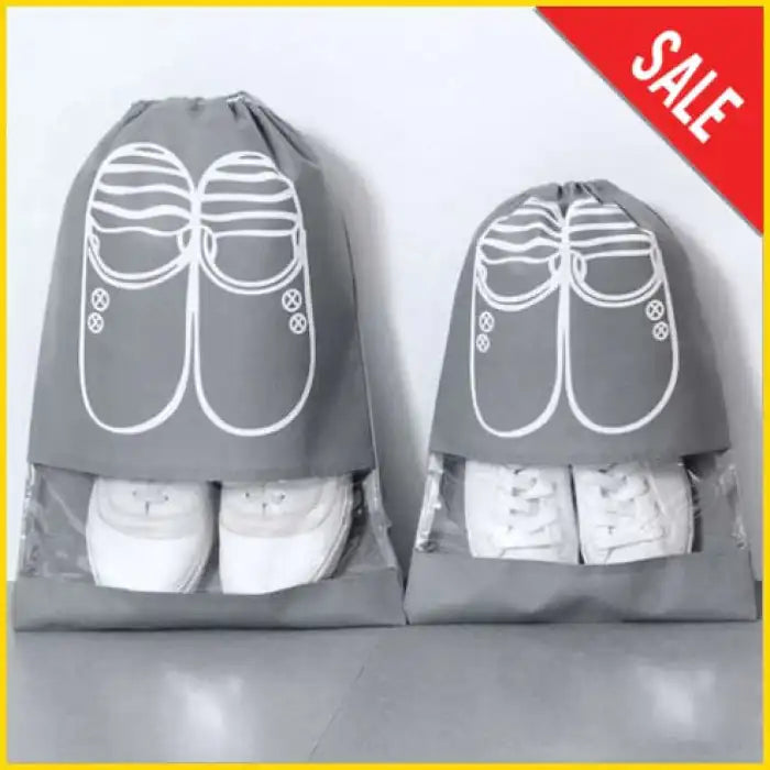 Pack of 10 Pcs Travel Shoe Bags, Large Shoes Pouch Packing Organizers with Rope for Men and Women