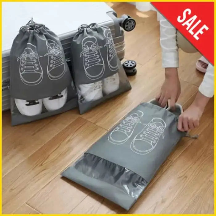Pack of 10 Pcs Travel Shoe Bags, Large Shoes Pouch Packing Organizers with Rope for Men and Women
